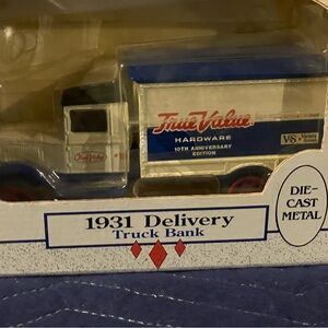 True Value 1931 Delivery Truck Bank - White and Blue
